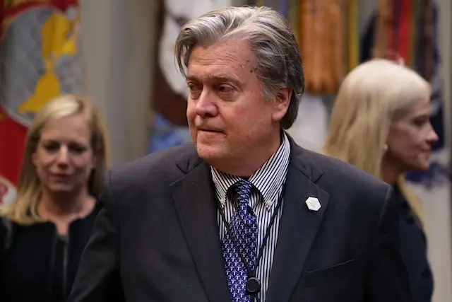 Aryan superman Steve Bannon, seen here wondering by what Jew magic his toilet was clogged again.
